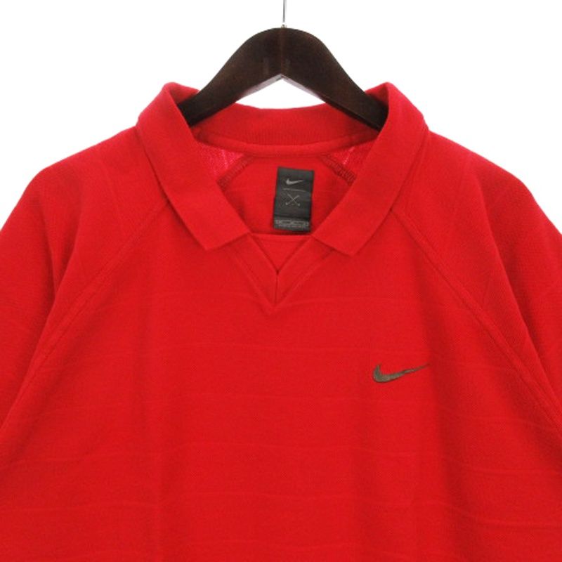 ナイキゴルフ NIKE GOLF ポロシャツ 五分袖 Vネック ロゴ刺繡