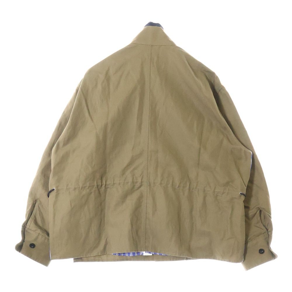 希少 Sacai サカイ サイズ1 ファブリックコンボシャツ ジャケット ベロア sacai 20SS ベロア切替マドラスチェックオープンカラーシャツ