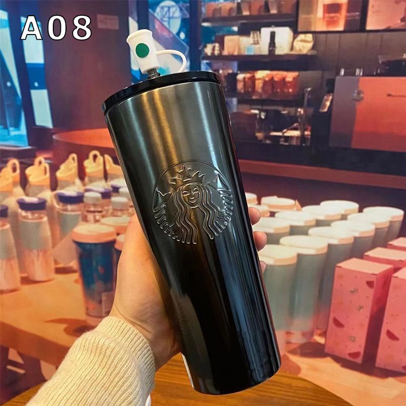 スターバックス starbucks ストロー タンブラー 新品 ステンレスカップ コップ スタバ 保温 保冷 海外 大容量 750ｍL グラデーション  キラキラ おしゃれ xh - メルカリ