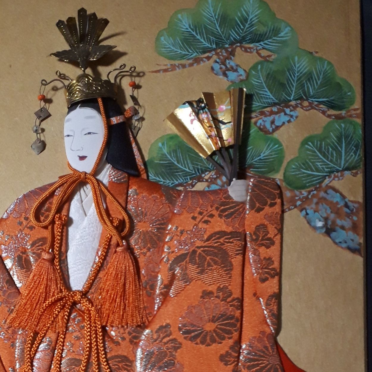 大判 色紙アート 能 伝統芸能 能楽 狂言 押し絵 着物 和装 能舞台 押絵