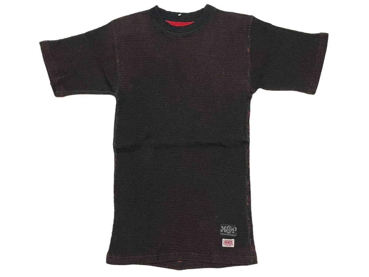 未使用品 40 黒赤 MOP MOTORCYCLE GARMENTS × THE FLAT HEAD フラットヘッド モーターサイクルガーメンツ サーマル カットソー Tシャツ