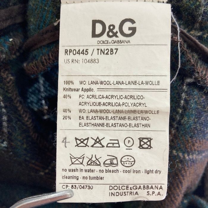 ☆DOLCE&GABBANA ドルチェアンドガッバーナ ダブルウエスト チェック  