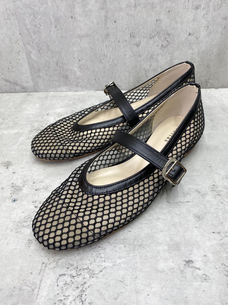 bonitas メッシュフラットシューズ ブラック bonitas/ボニータス メッシュフラットシューズ | スローブ