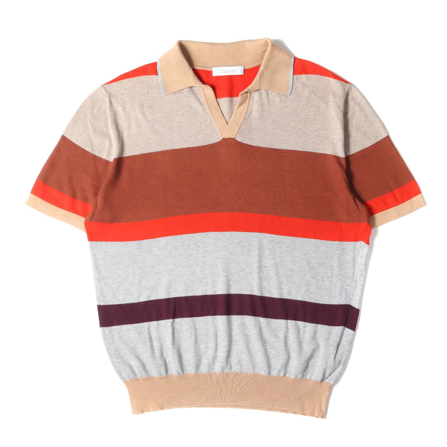 【美品】Cruciani ポロニットシャツ48 ウールシルクカシミヤニットポロシャツ（ニット）｜Cruciani