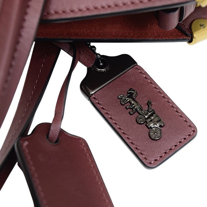 【ABランク】 コーチ COACH クーパーキャリオール レザー 22821 トートバッグ 2WAY 肩掛け 斜め掛け ショルダーバッグ レディース ボルドー (レッド) 正規品 中古 mbm28002 コーチ COACH クーパーキャリオール レザー 22821 トートバッグ 2WAY