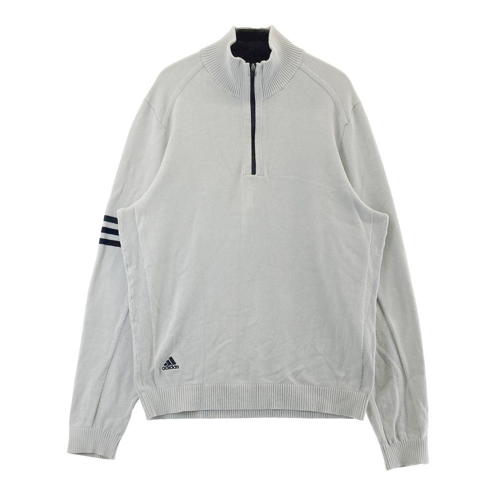 サイズ：L ADIDAS GOLF アディダスゴルフ Z88687 ハーフジップ ニットセーター  グレー系 [240101269504] ゴルフウェア メンズ ストスト