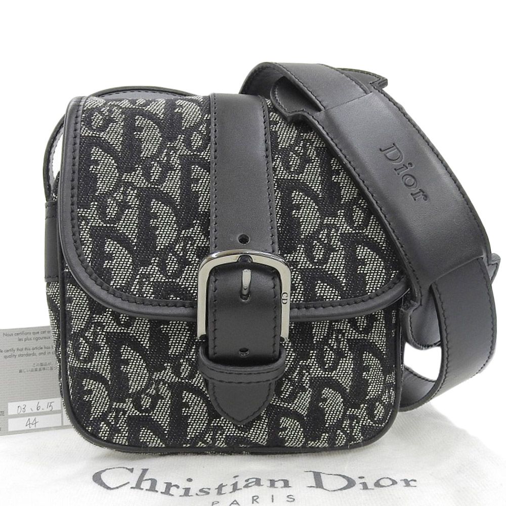 【本物保証】 希少 レア 保付 超美品 クリスチャン ディオール CHRISTIAN DIOR トロッター 05RU 0043 ショルダーバッグ ポーチ バッグ 黒 本物保証】 希少 レア 保付 超美品 クリスチャン ディオール CHRISTIAN