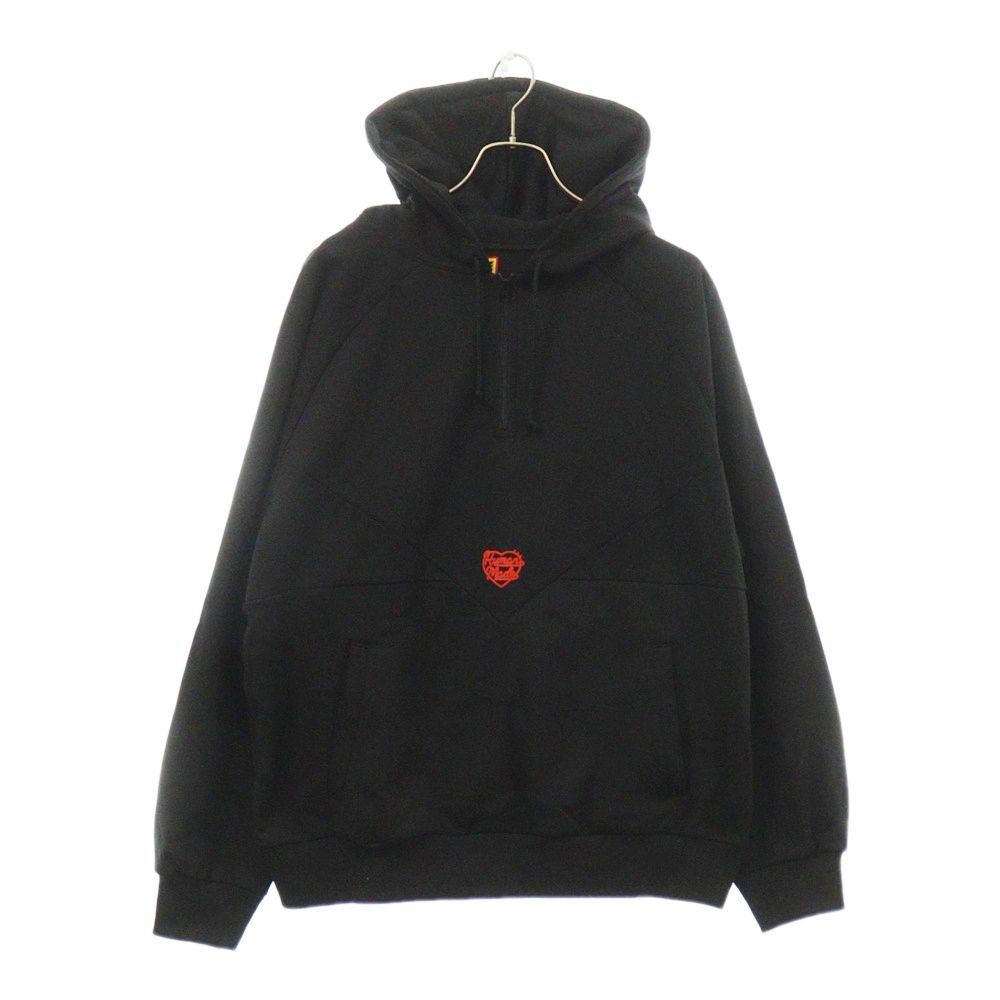 HUMAN MADE (ヒューマンメイド) HALF ZIP HOODIE バックロゴ ハーフ 