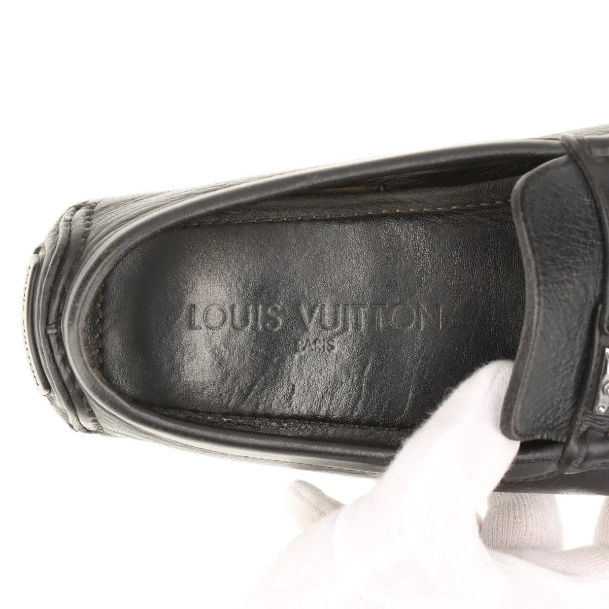 LOUIS VUITTON ドライビングシューズ ローファー 美品 ルイヴィトン ドライビングシューズ 7 1/2 レザー