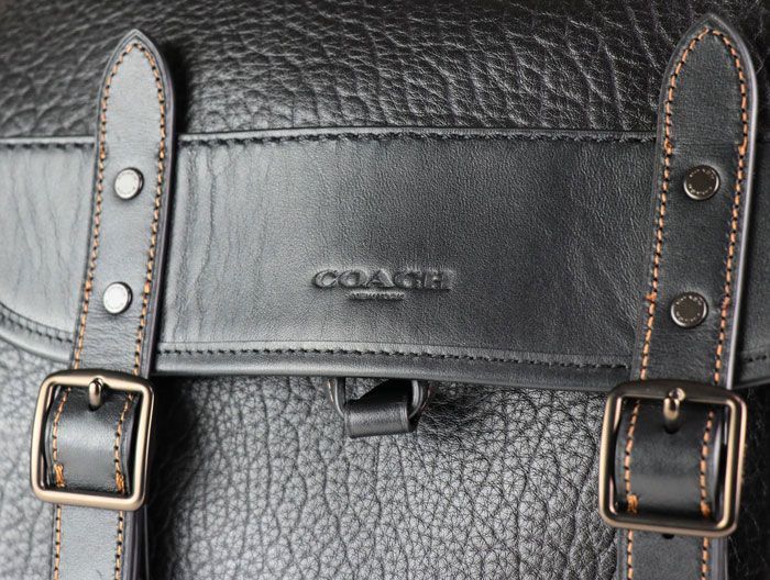 COACH】コーチ エンボスド レザー ヒッチ バックパック ブラック