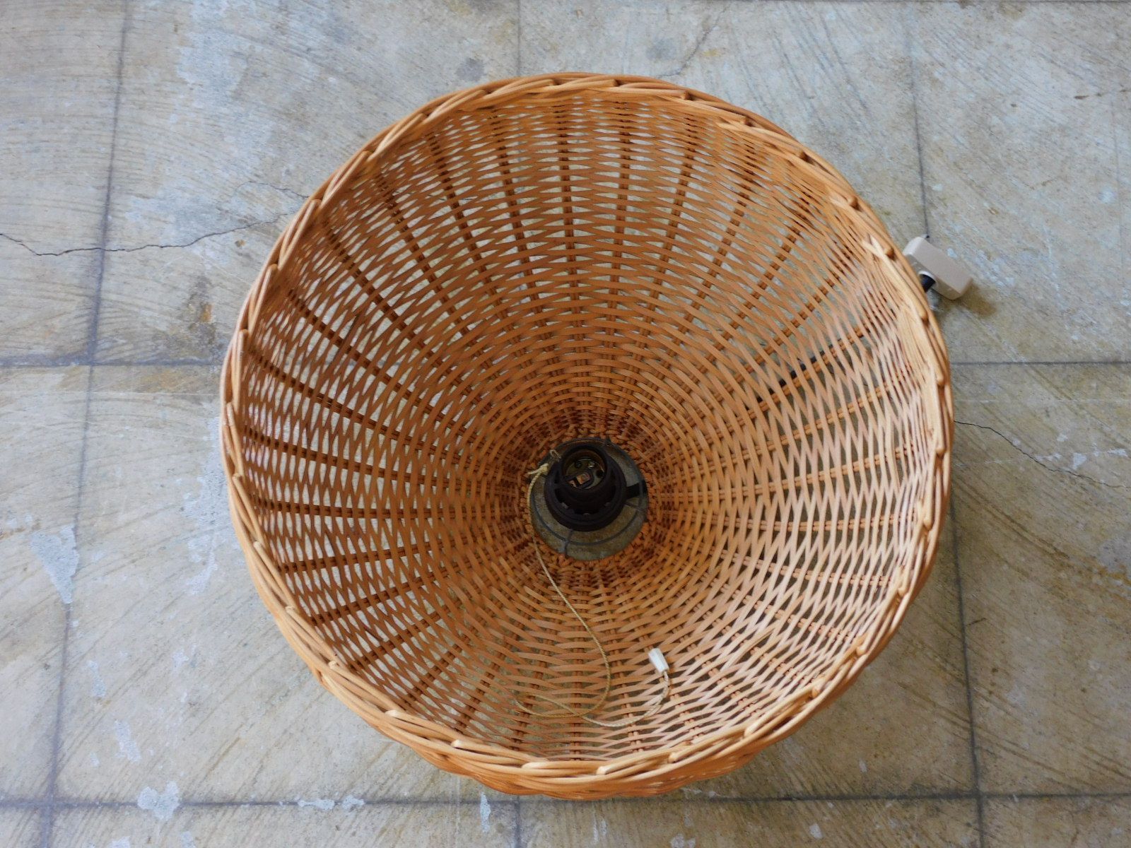 竹籐編み ペンダントライト