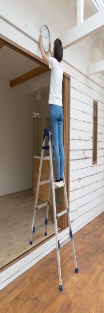 ピカ PiCa 脚立 伸縮 かるノビ はしご兼用脚立 四脚アジャスト式 5段 5尺 1.24~1.55m アルミニウム シルバー SCL-150A HRDEVELOPMENT_JP