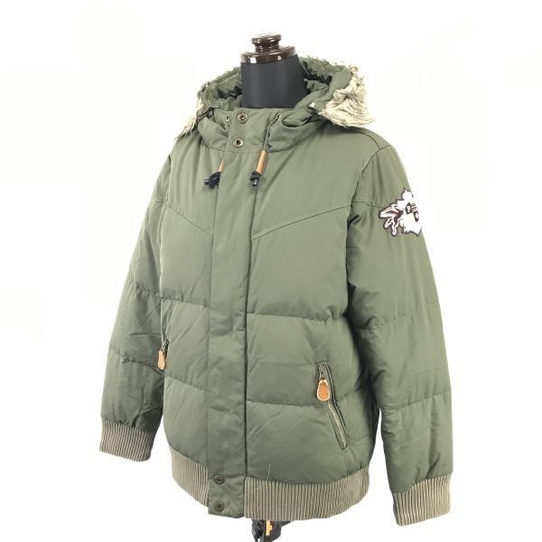 NIKE/ナイキ★肉厚/75%ダウンジャケット【レディースS/カーキ/khaki】モッズコート風/着脱ファー/Jackets/Jumpers◆cBH272  #BUZZBERG