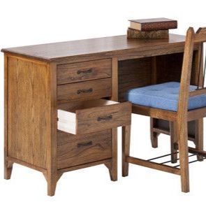 ♪レトロ調 天然木製 ワークデスク 幅１２０cm パソコンデスク PCデスク リモートワーク テレワーク