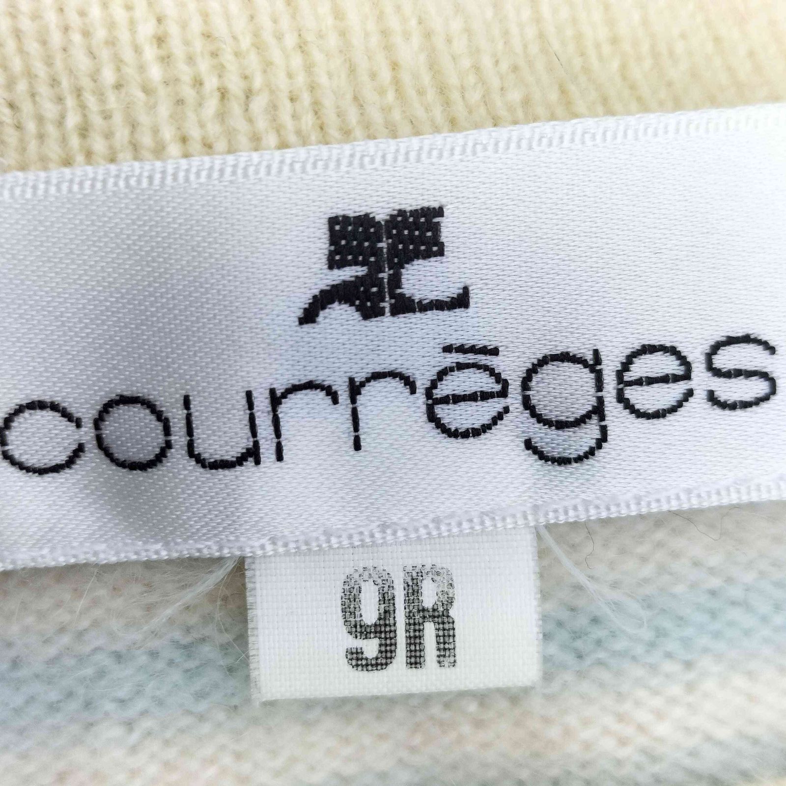 Courreges - courreges(クレージュ) カシミヤ100 ボーダー クルーネックニット クレージュ courreges カシミヤ100 ボーダー クルーネックニット