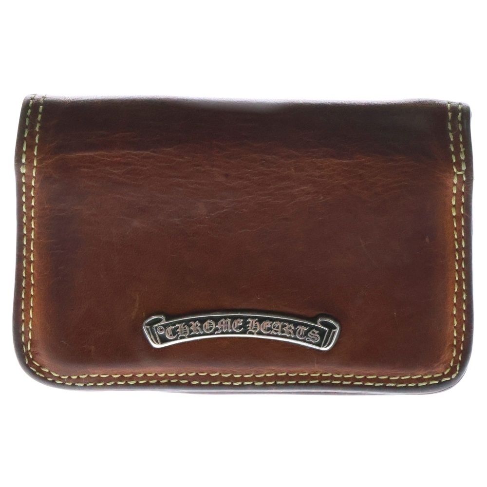CHROME HEARTS クロムハーツ CARD CASE グロメット付きレザーカードケース ブラウン