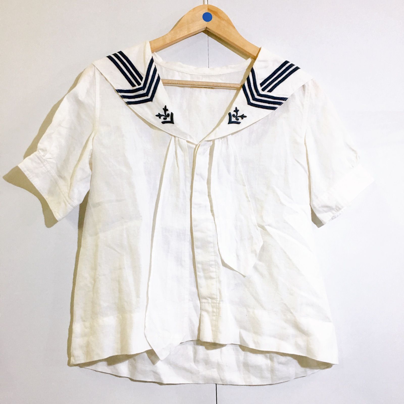 美品】BEAMS BOY ビームスボーイ セーラーカラーブラウス カットソー 