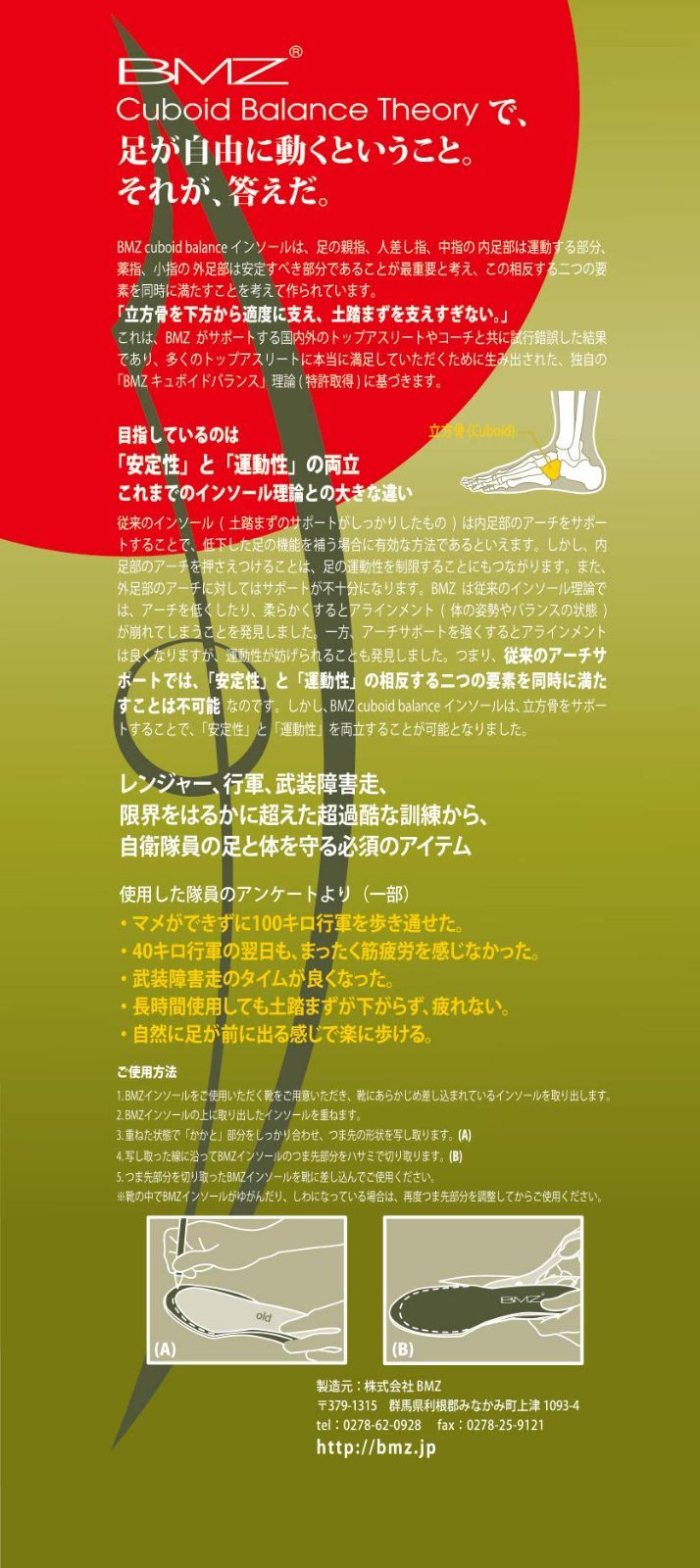 BMZインソール