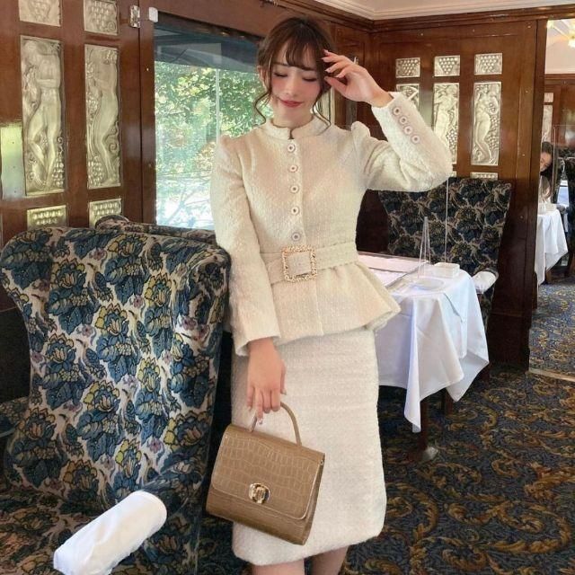 韓国♡エレガント♡ツイードジャケット×スカート 美人度アップ