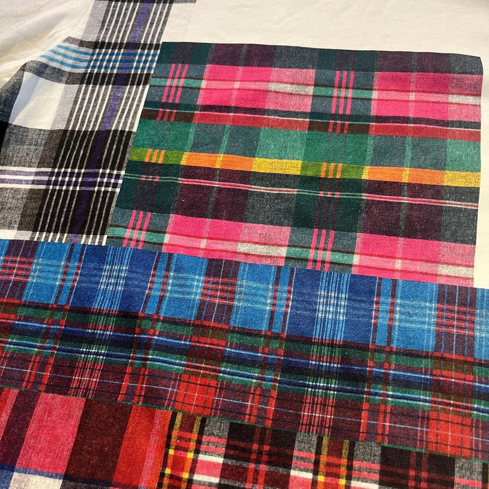 COMME des GARCONS SHIRT 25ss チェックプリントTシャツ XL