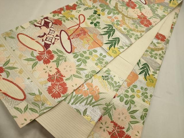 平和屋着物＊夏物 アンティーク 大正ロマン 丸帯 引き抜き帯