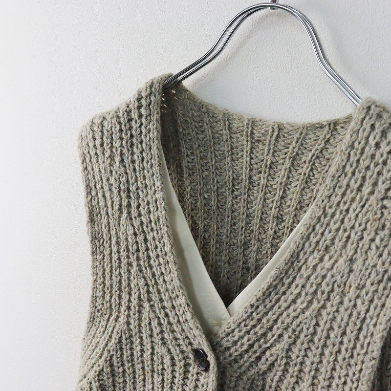 ☆新品同様☆ 即完売！！Plage Layered Knit ベスト 美品 定価2.7万 2023AW プラージュ Plage Layered Knit ベスト/グレー
