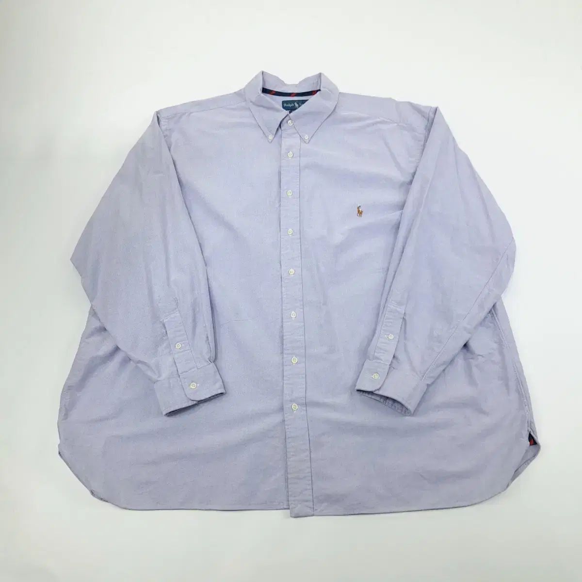 【雷市場（ポンジャン）商品韓国直送】 （ Cr181 ） 3XL Big ポロ Ralph Lauren(ラルフローレン) ラベンダー 長袖 シャツ