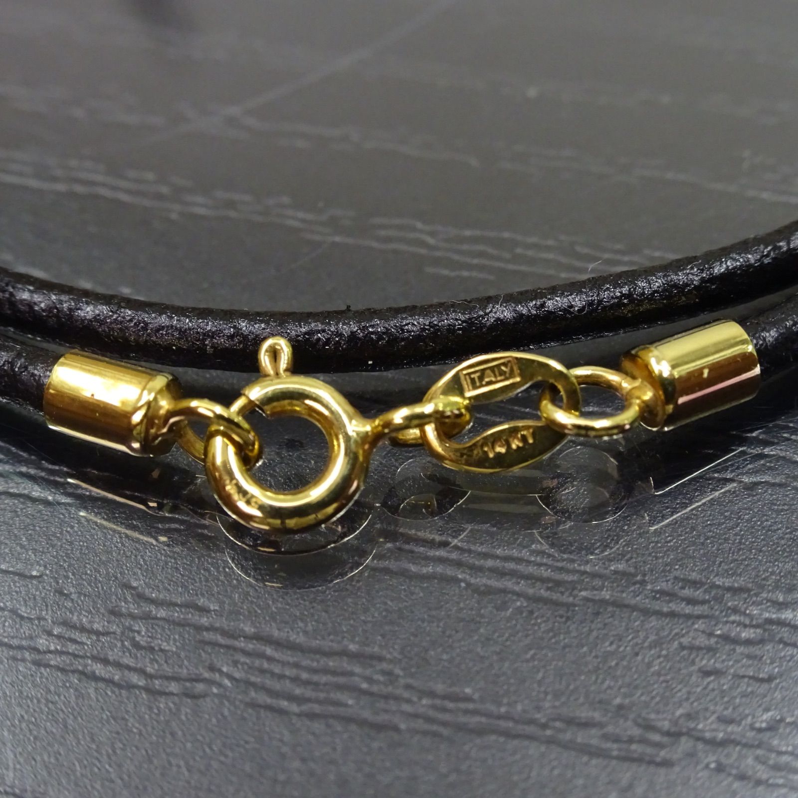 14金 14KT (K14) ゴールド GOLD 585 イタリアンジュエリー レザー 革 2 