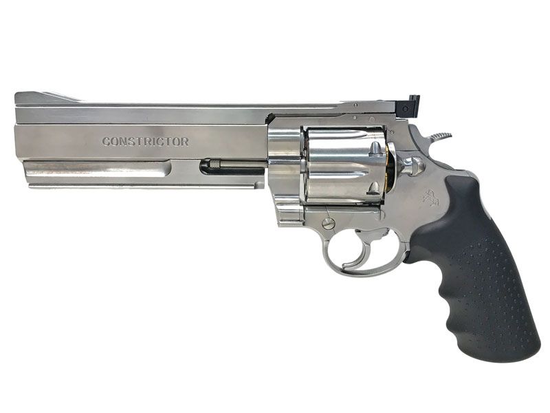 マルシン コルトアナコンダ コンストリクター Xカートリッジ 6mmBB シルバーABS HOGUEグリップVer ランクAトイガン