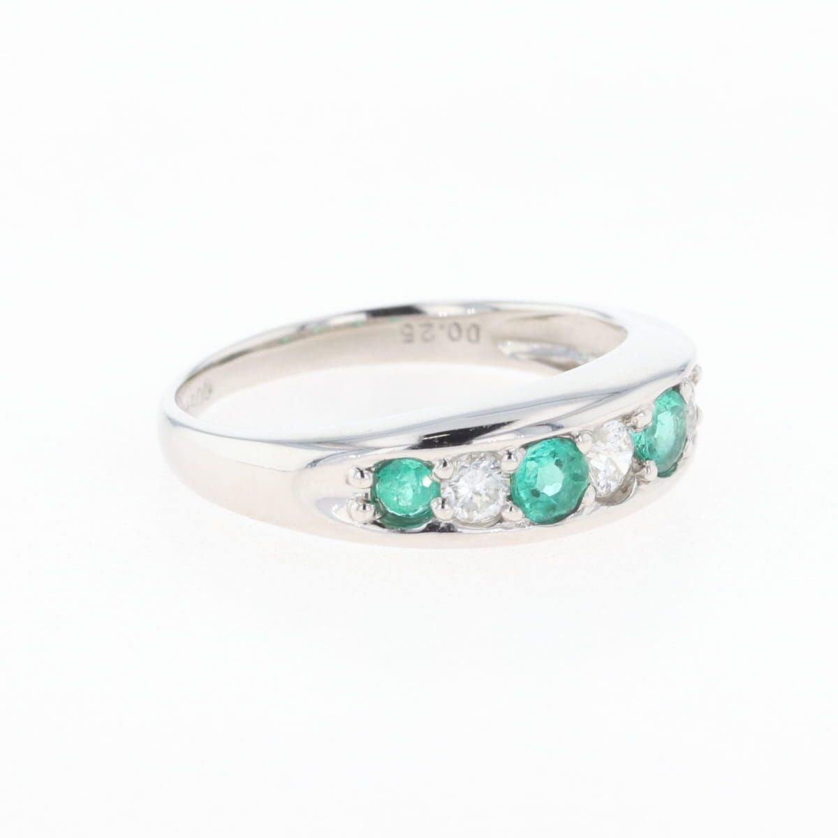 指輪 レディース エメラルド ダイヤモンド cz プラチナ 加工 エタニティリング ブランド 雫型 CZ エメラルド ダイヤモンド リング リーフ プラチナ仕上