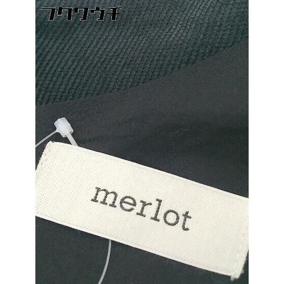 ◇ merlot メルロー コーデュロイ調 ロング ジャンパースカート ワンピース サイズF ブラック レディース 【1201040002606】