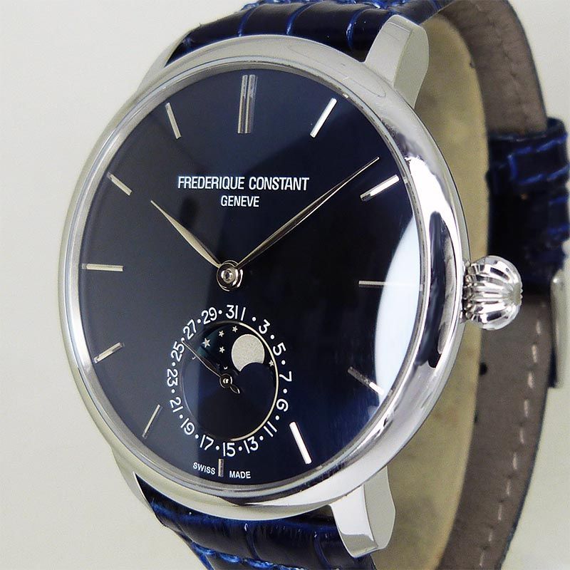 中古フレデリック・コンスタント【FREDERIQUE CONSTANT】 FC-705N4S6 スリムライン ムーンフェイズ マニュファクチュール  ブルー