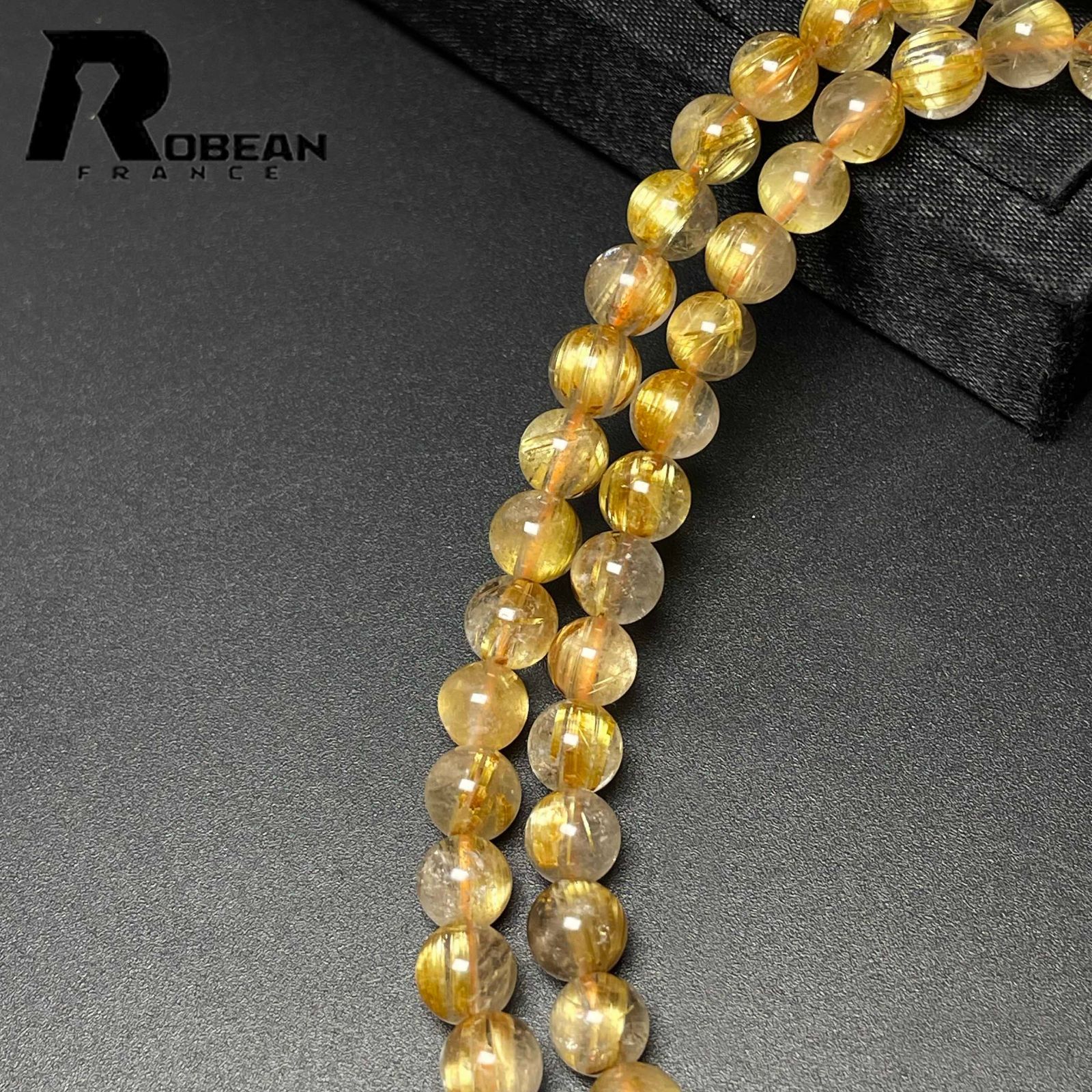 希少 EU製 定価13万円☆ROBEAN・タイチンルチル☆黄金針水晶