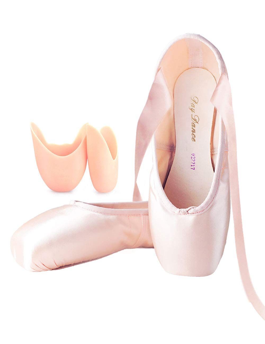 お買い得，お得 新品 [Daydance] バレエシューズ バレエシューズ 子供、レディース、バレリーナ サテントウシューズ バレエ つま先パッド付き (足長19.5-25.5cm) バレエ