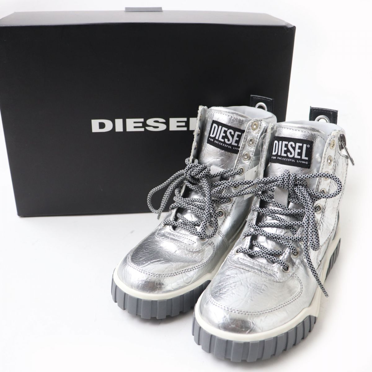 未使用品☆DIESEL ディーゼル S-RUA MID W サイドジップ レースアップ