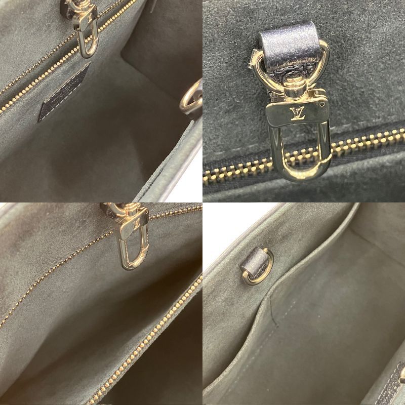 ルイ ヴィトン LOUIS VUITTON オンザゴーPM M58956 RFID ICチップ ショルダーバッグ ハンドバッグ フライトモード  シルバー金具 モノグラム アンプラント レディース メタリックブルー