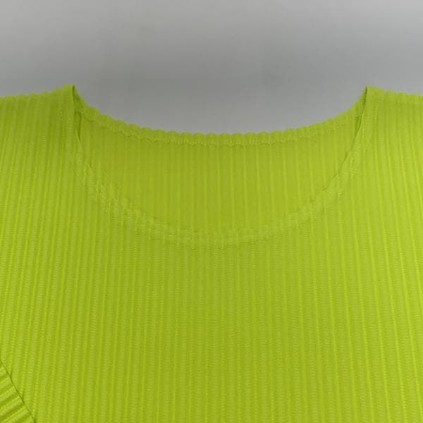中古】HOMME PLISSE ISSEY MIYAKE プリーツシャツ サイズ3 蛍光  