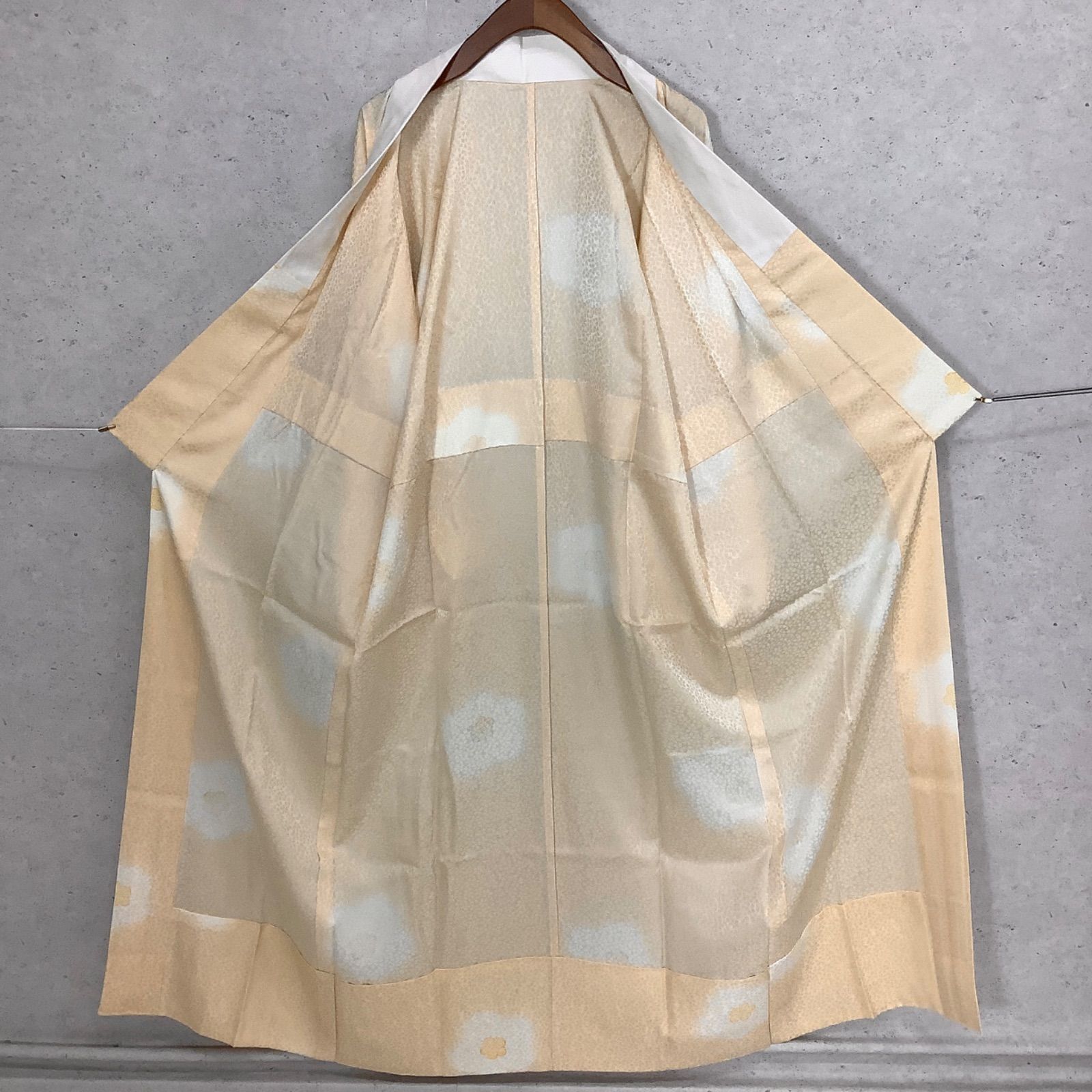 one◆ 同然◆長襦袢◆上質な正絹◆単衣◆仕付け糸付き◆袖無双◆裄67.5肩丈133.5◆小紋紬附下訪問着留袖袷単衣夏着物◆K1239
