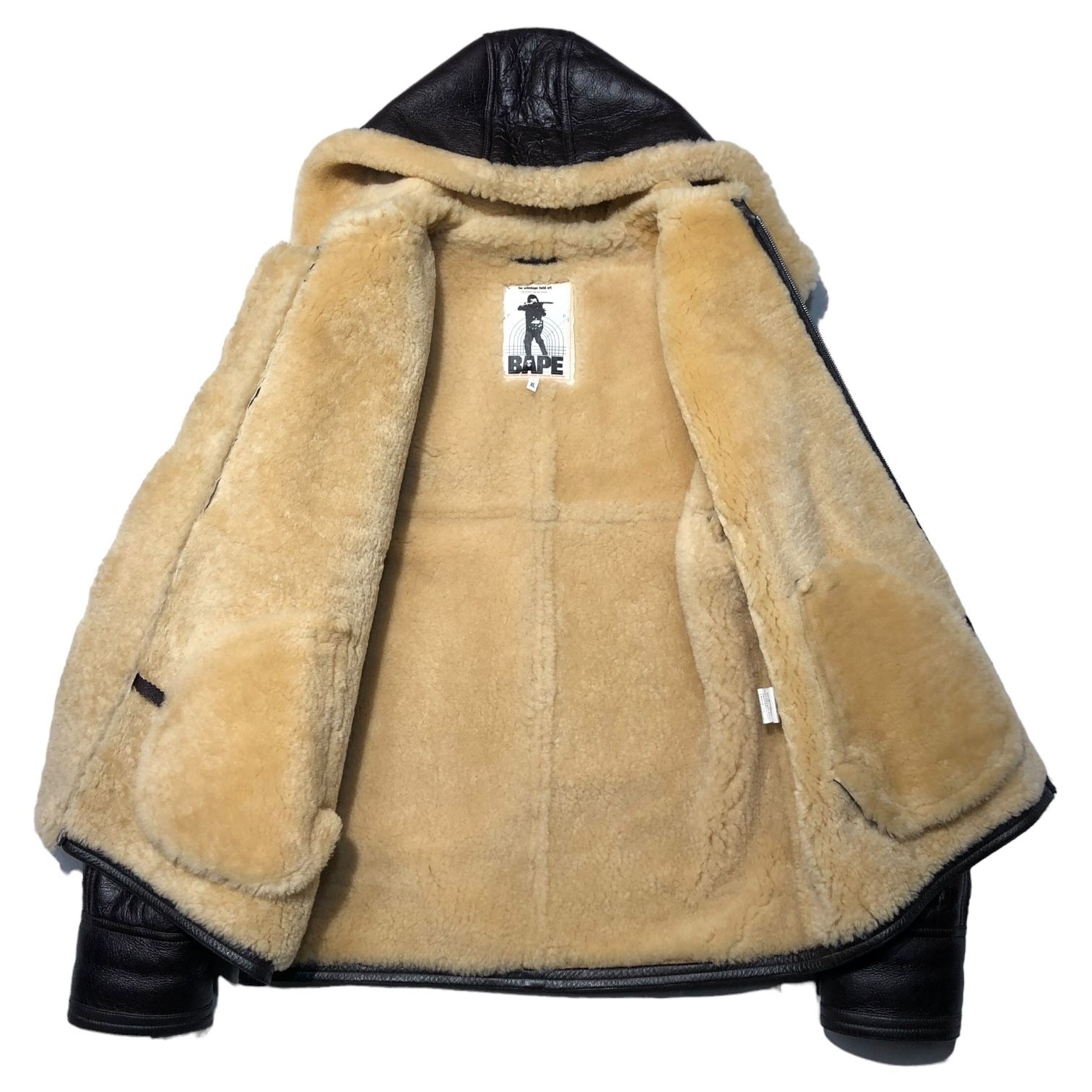 a bathing ape sheepskin シープスキン　ジャケット A BATHING APE(アベイシングエイプ) 90's sheep shearling