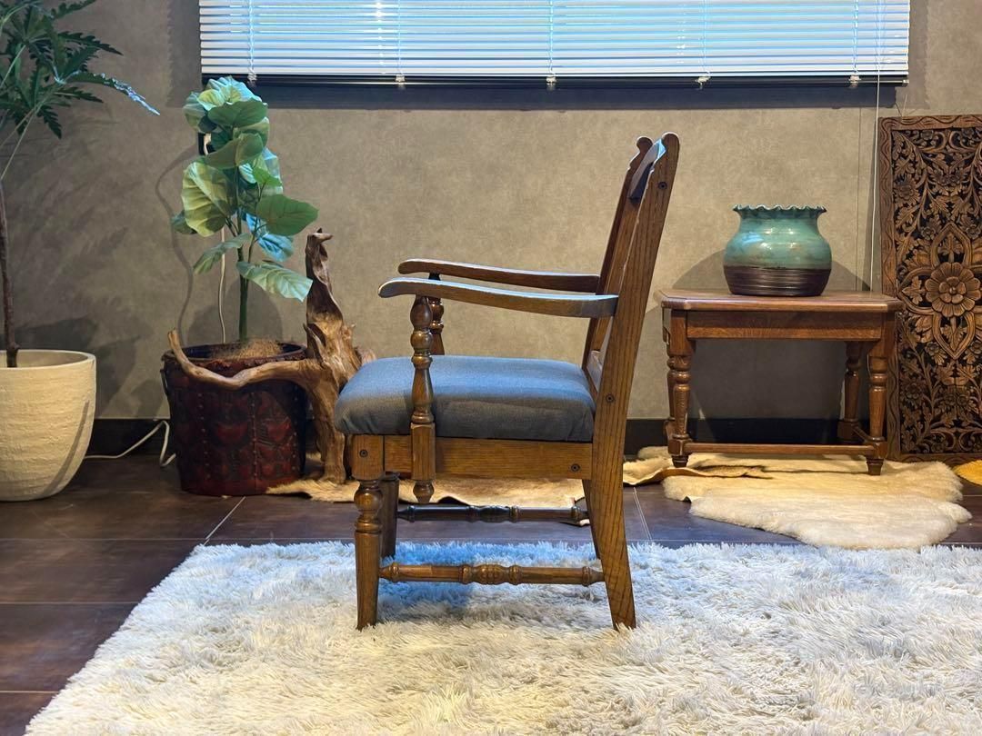 リメイク品 Brugge 三越ブルージュ アームチェア 肘付き椅子 ny - メルカリ