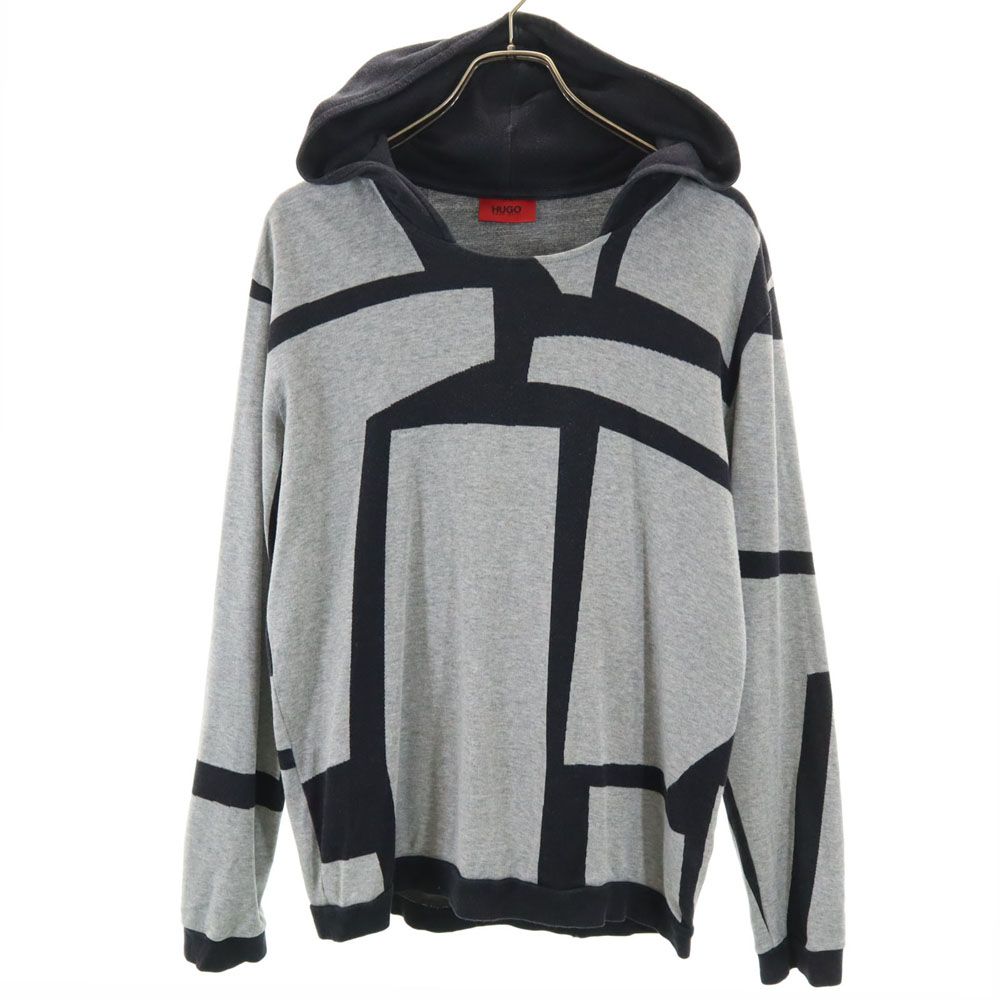 ヒューゴヒューゴボス 長袖 パーカー M グレー系 HUGO HUGO BOSS メンズ