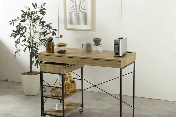 デスク-ラックセット オーク