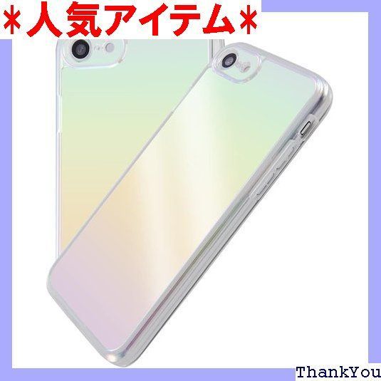 イングレム アイフォン iPhone SE 第3世代 SE3 第2世代 SE2 iPhone8 iPhone7 クリア ガラス ハイブリッド ケース カバー 虹色 オーロラ IS-P34CC11/MARMF 319