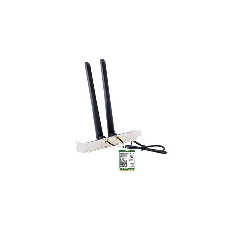 AX210 WiFi 6e lanカード、AX210NGW はWiFiを6GHz、M.2 2230/NGFF、2x2 AX+BT 5.3+トライバンドに拡張、RF ケーブル (11 インチ)、5dBi 高利得アンテナとブラケット 0