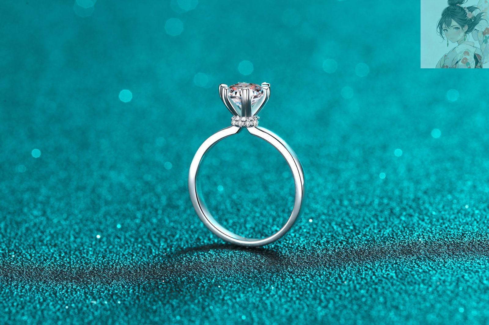 リング 指輪 モアサナイト 1ct シルバー925 人工ダイヤモンド