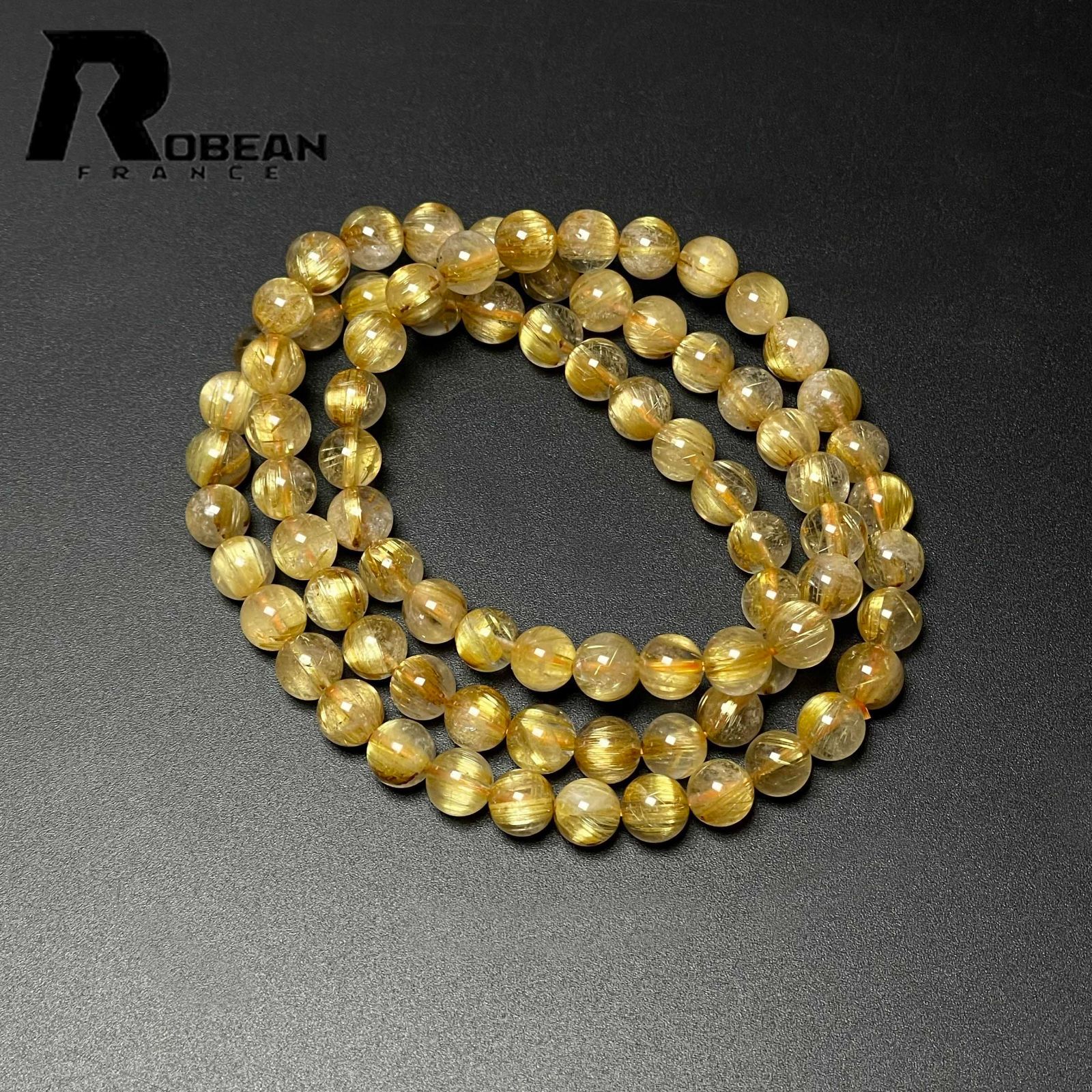 絶賛 EU製 定価14万円☆ROBEAN・タイチンルチル☆黄金針水晶
