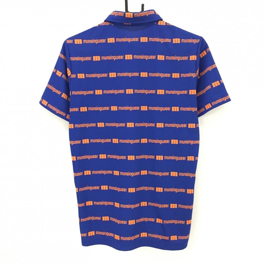 マンシングウェア ゴルフ ポロシャツ【ボーダー】超美品！ ☆SALE価格☆超美品マンシングウェア 半袖ポロシャツ 黒×白 ロゴ