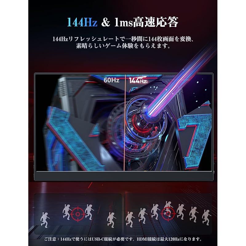 在庫限り】MAGICRAVEN/KEEPTIME モバイルモニター 2.5K 144Hz 16