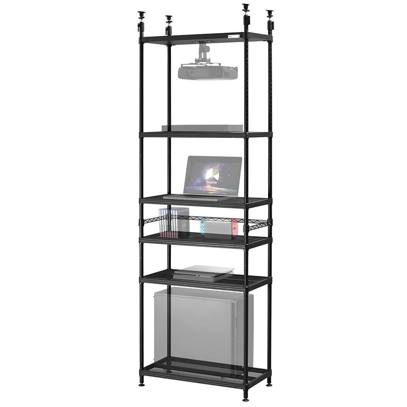 Bauhutte バウヒュッテ 天吊 プロジェクターラック 2 BHP 2400 N BK 幅70 cm x 奥行36 高さ221 271 ブラック 総耐荷重 150 kg 1