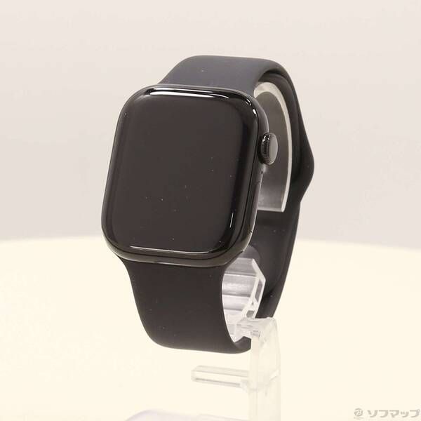〔 品〕 Apple Watch Series 10 GPS 42mm ジェットブラックアルミニウムケース ブラックスポーツバンド 352